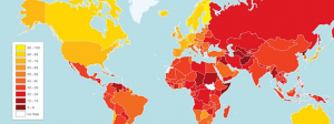 Infografía del Índice de Percepción de la Corrupción 2012, de Transparencia Internacional. 