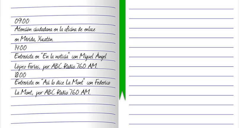 Agenda de Daniel Ávila Ruiz