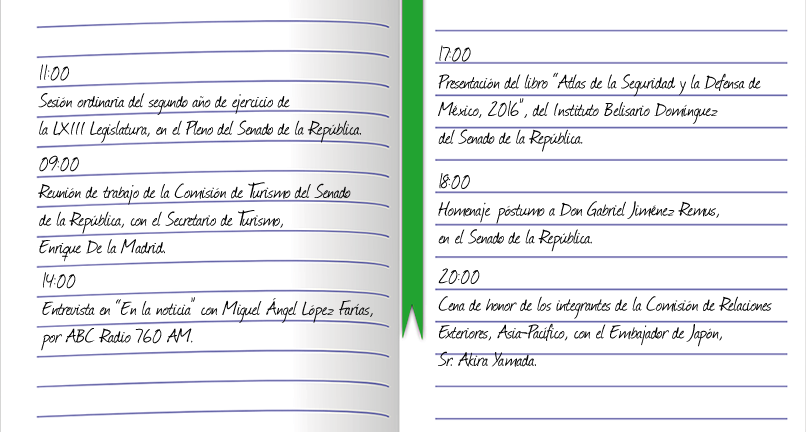 Agenda pública del senador Daniel Ávila Ruiz